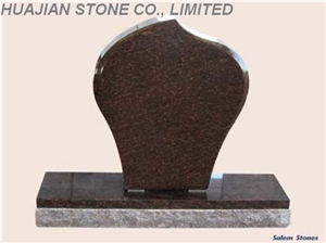 Memorial Upright Headstone, Memorial Stone, Sh ,ong Black Granite Headstone