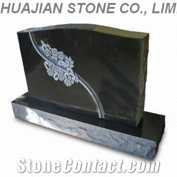 Serp Top Black Granite Monument, Shanxi Black Granite Monument