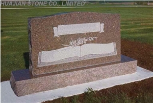 Upright Serp Top Monument,shandong red pearl granite Monument