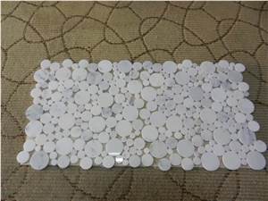 Honeycomb Marble Mosaic, WOODEN Grey Marble Mosaic
