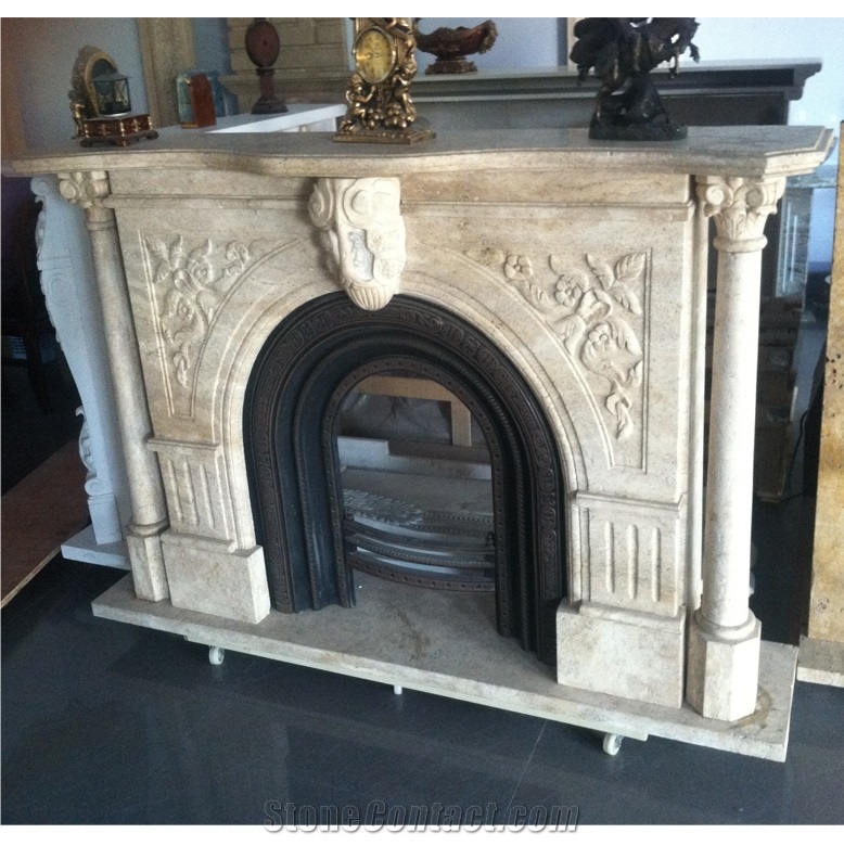 Stone Fireplace Mantel