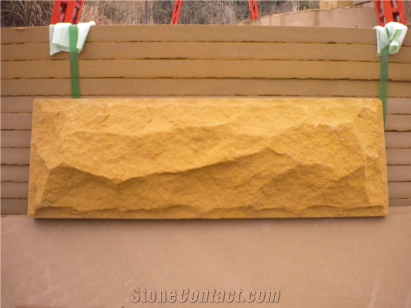 Gold Sandstone Mushroom Split Wall Tiles
