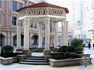 Carved Marble Gazebo, White Marble Gazebo