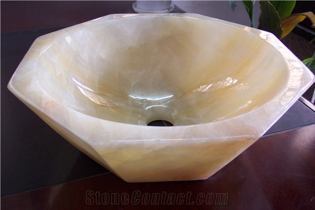 Cheap Decorative Onyx Stone Sink, Beige Onyx Sink