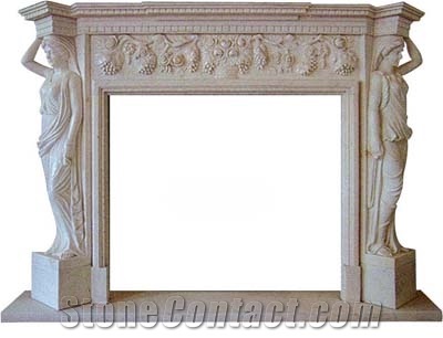 White Sandstone Fireplace