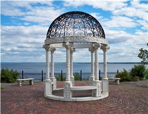 White Marble Garden Gazebo