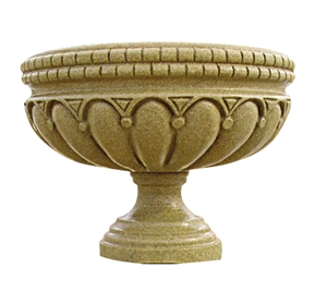 Garden Stone Flowerpots, Yellow Granite Pots