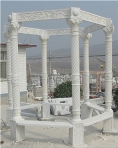 Gazebo for Sale, White Marble Gazebo