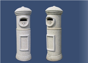 Granite Mailbox Postbox, White Granite Mailbox