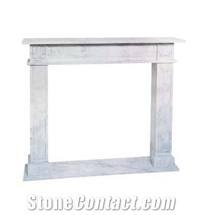 Natural Marble Fire Place, White Marble Fireplace