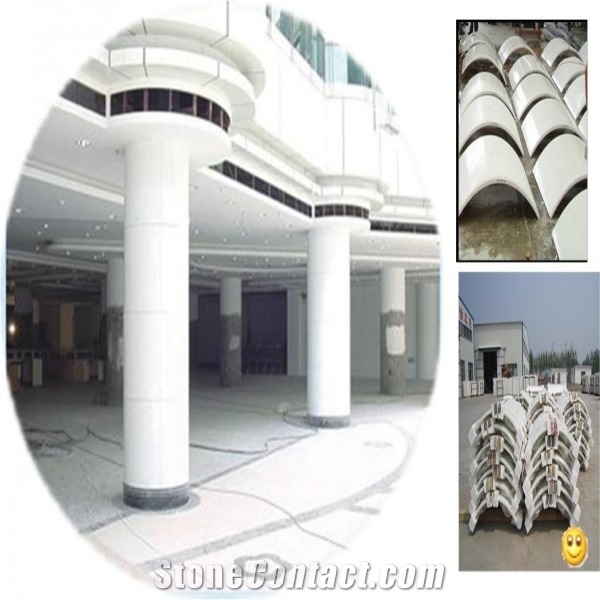 Curved Faux Stone Slab Of Decorative Application