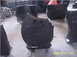Low Price for Hungary Tombstone, Black Granite Tombstone