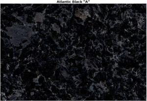 Atlantic Black a Grade Slabs, Atlantic Black Granite Slabs