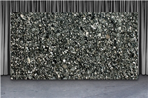 Black Mosaic / Black Marinace Slabs, Black Marinace Granite Slabs