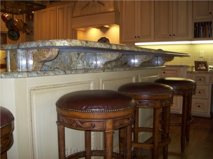 Countertop in Juparana Delicatus, Juparana Delicatus Yellow Granite ...