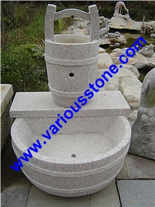 Stone Fountains, G341 ,383 ,350 Grey Granite Fountains