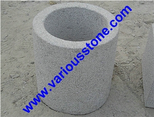 Flower Pot, Planter, G341 ,383 ,350 Grey Granite Flower Pot