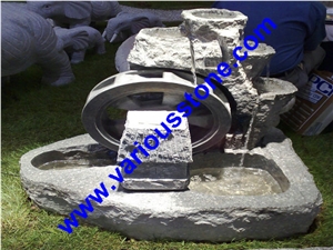 Fountain, Stone Fountain, Garden Fountain, G341 ,383 ,350 Grey Granite Garden Fountain