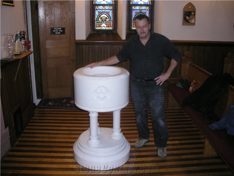 Church Marble Baptismal Repair