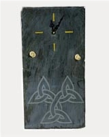 Slate Large Celtic Clock, Black Slate Home Decor