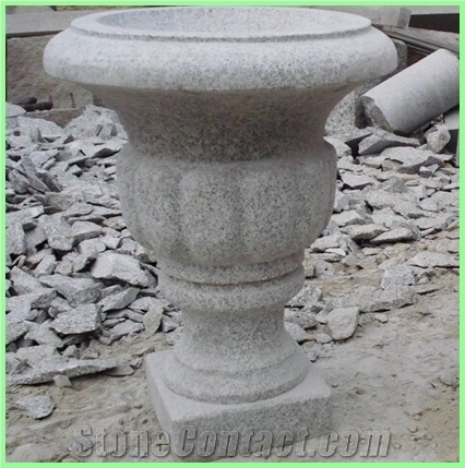 G603 Granite Flower Pot,Planters,Landscaping Stone, G603 Grey Granite Flower Pot