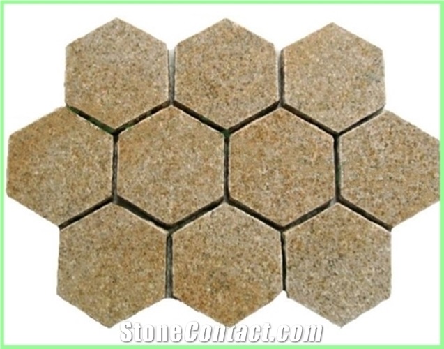 Granite Mesh Paving Stone, Hexagon Paver