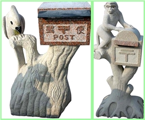 Mailbox,Landscaping Stones, Multicolor Granite Mailbox