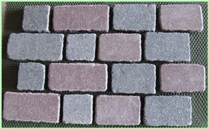 Porphyry Interlock Brick,Back Mesh Paving Stone,La