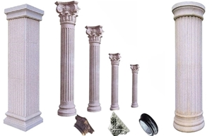 Roman Column,Pedestals,Building Stone, ,Granite White Marble Roman Column