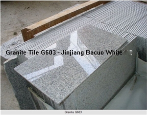 G603 Granite Tile - Jinjiang Bacuo White, China Grey Granite