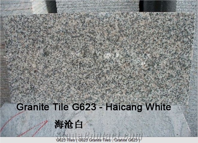 G623 Granite Tile - Haicang White, China Grey Granite