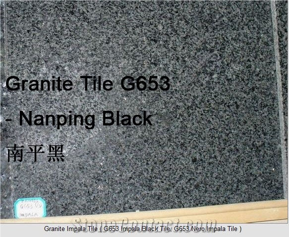 G653 Granite Tile - Nanping Black, China Grey Granite