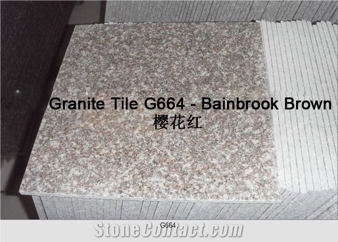 G664 Granite Tile - Bainbrook Brown, China Pink Granite