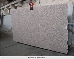 G687 Granite Slab - Peach Red, China Yellow Granite