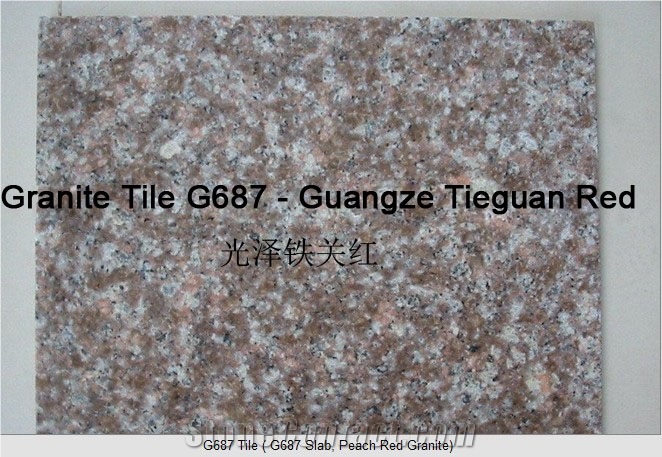 G687 Granite Tile - Guangze Tieguan Red, China Pink Granite