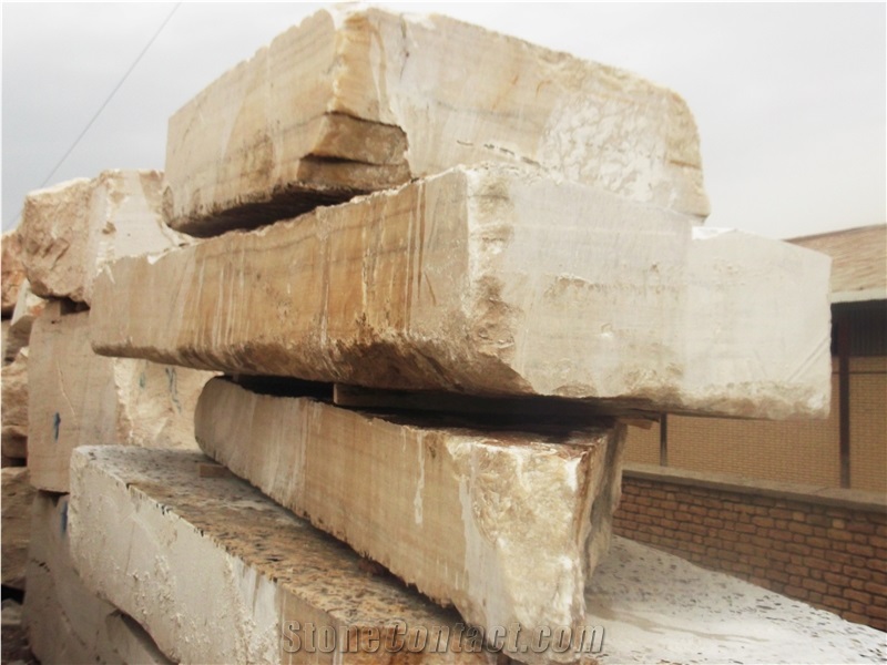 Cream Onyx Block, Iran Beige Onyx