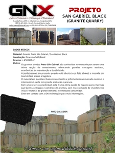 San Gabriel Black Granite Quarry, Granito Preto Sa, San Gabriel Black Granite Block