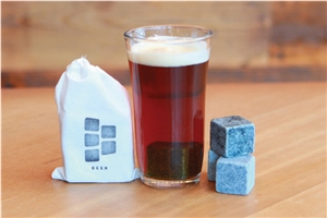 Beer Rox- Beverage Chilling Stones, Gray Grey Soapstone Kitchen Accessories