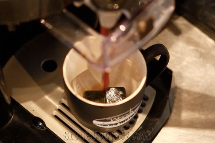 Coffee Rox- Beverage Chilling Stones, Grey Soapstone Kitchen Accessories