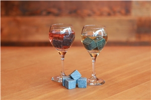 Wine Rox- Beverage Chilling Stones, Grey Soapstone Kitchen Accessories