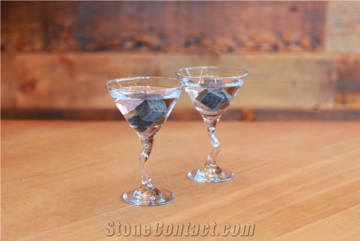 Wine Rox- Beverage Chilling Stones, Grey Soapstone Kitchen Accessories
