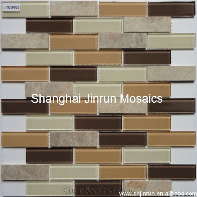 4mm Glass & Stone Mosaic Tiles