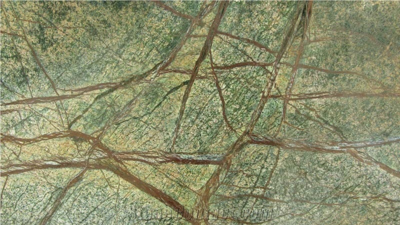 Rainforest Green Marble Slabs & Tiles, India Green Marble