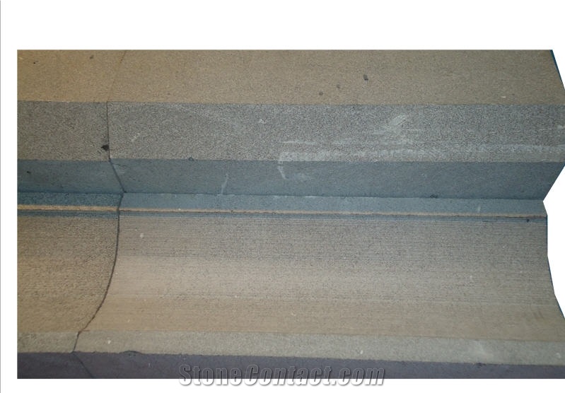Basalt Curbs and Water Trough, Gray Kayseri Stone Grey Basalt Curbs