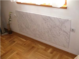 Marble Radiator Panel, Vencac Beli White Marble Home Decor
