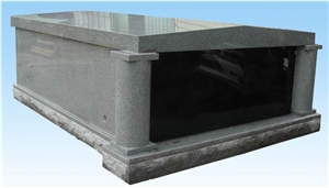 YAKING Mausoleum, Barre Gray Grey Granite Mausoleum, Columbarium