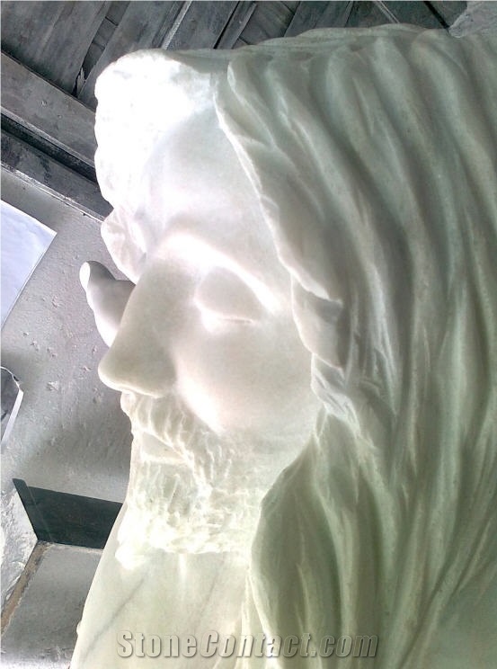 Bianco Carrara White Marble Religious Sculpture