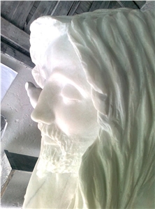 Bianco Carrara White Marble Religious Sculpture