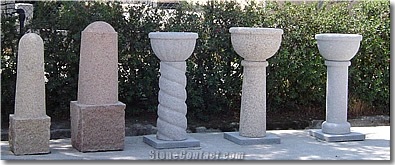 Bollards and Pillars, Grey Granite Pillars