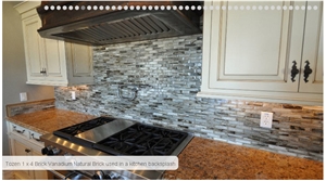 Tozen Brick Vanadium Natural Brick Kitchen Backspl